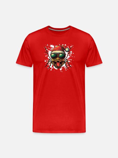 Fourmi Noël Drôle - T-shirt bio Premium Homme - rouge
