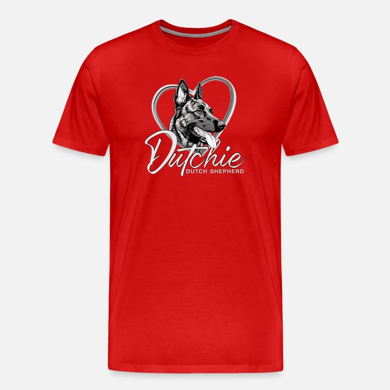 Holländischer Schäferhund - Männer Premium Bio T-Shirt - Rot