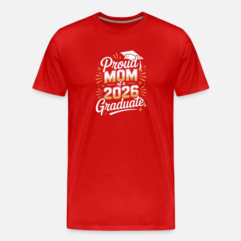 Stolze Mutter eines Absolventen von 2026 - Männer Premium Bio T-Shirt - Rot