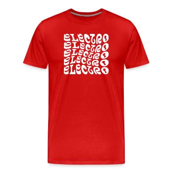 Conception de logo de musique électro - T-shirt bio Premium Homme - rouge - Devant - Damien (186cm)