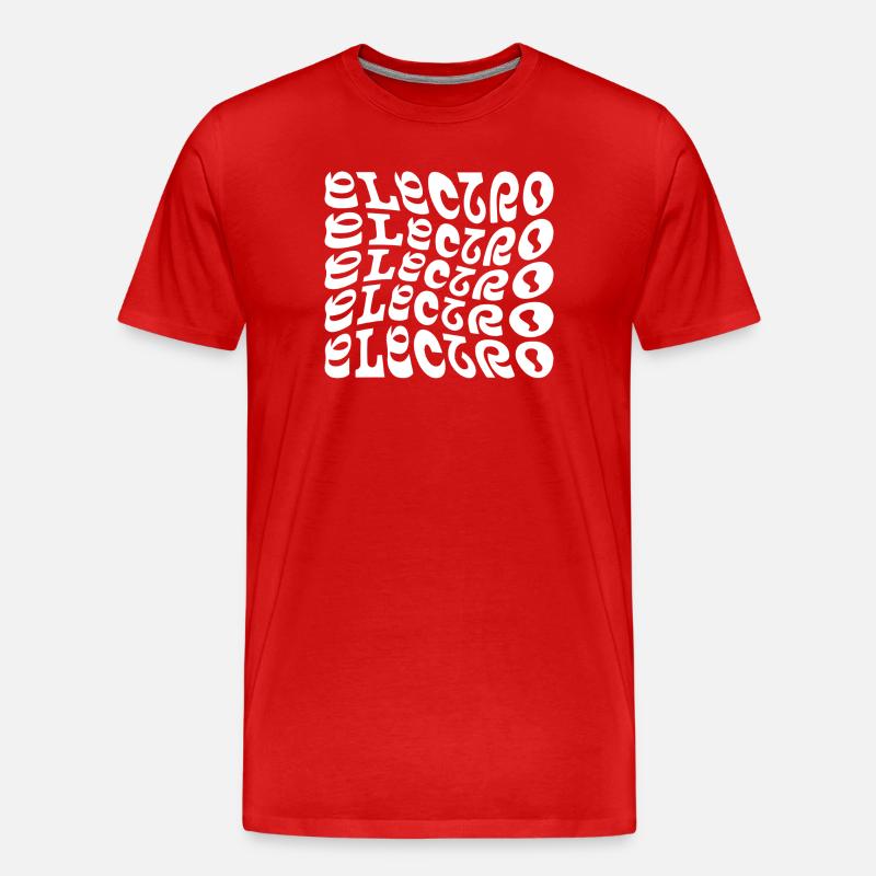 Conception de logo de musique électro - T-shirt bio Premium Homme - rouge