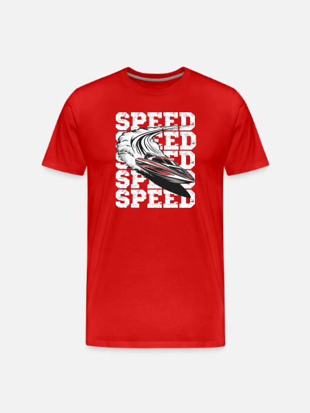 Speed Motorboat Adventure - Men's Premium Organic T-Shirt - red