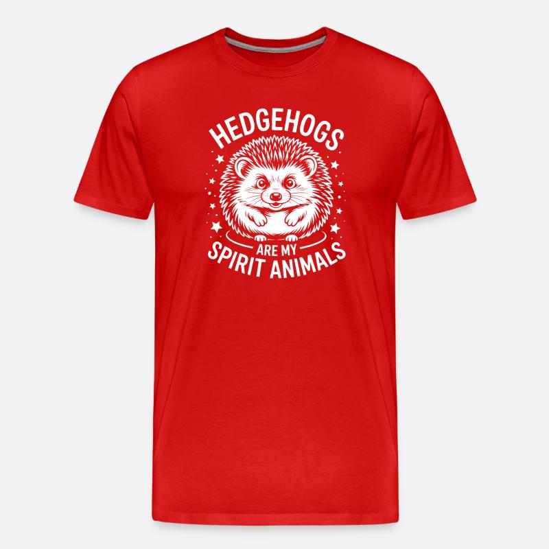 Igel Spruch Lustiges Igel Geschenk - Männer Premium Bio T-Shirt - Rot