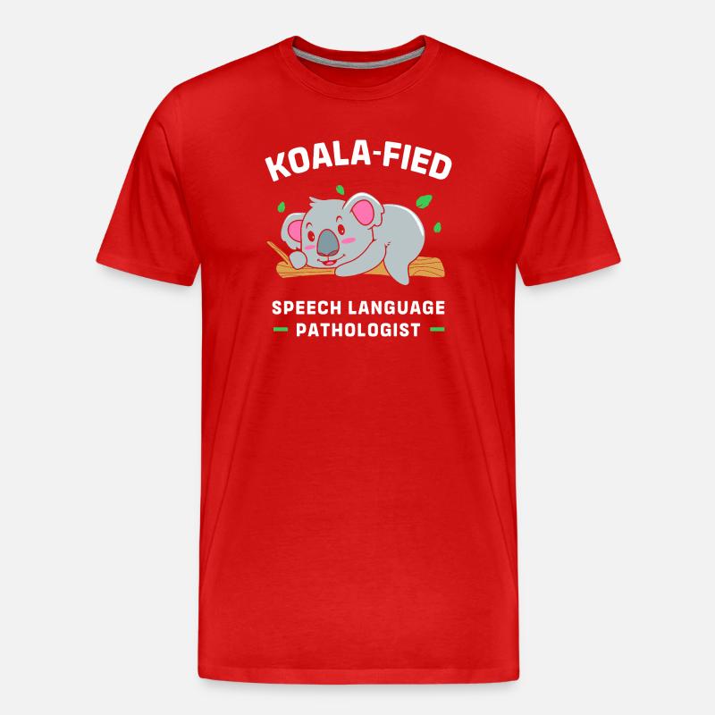 Sprachpathologe SLP Logopäde - Männer Premium Bio T-Shirt - Rot