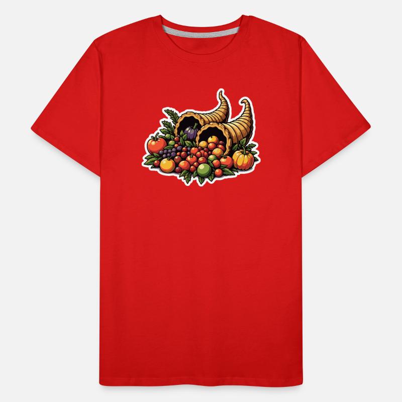 Récolte d’automne Cornucopia T-shirt bio Premium Homme