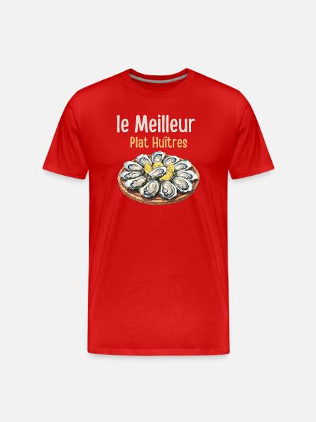Die beste Austernplatte - Männer Premium Bio T-Shirt - Rot