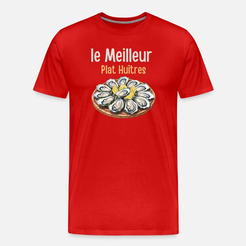 Die beste Austernplatte - Männer Premium Bio T-Shirt - Rot