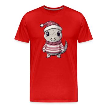 Tatous de Noël - T-shirt bio Premium Homme - rouge - Devant - Damien (186cm)
