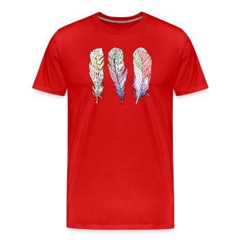 Stylo - T-shirt bio Premium Homme - rouge - Devant - Damien (186cm)