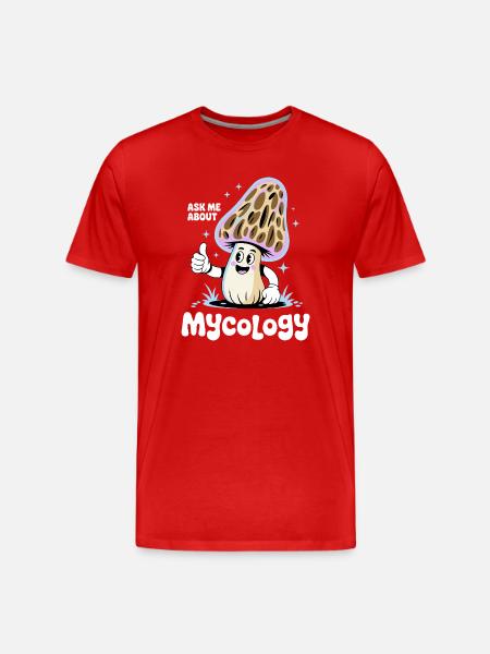 Mushroom Scientist Ask Me About Mycology - Men's Premium Organic T-Shirt - red