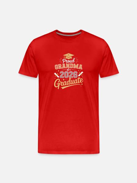 Proud Grandma of a 2026 Graduate - Men's Premium Organic T-Shirt - red