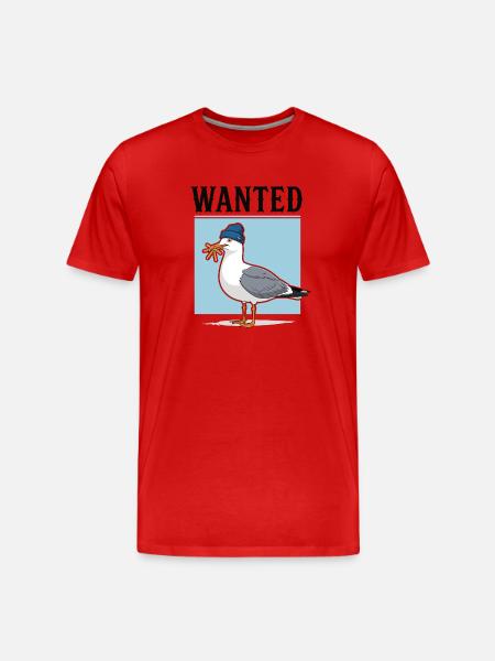 Recherché : Frites Seagull - T-shirt bio Premium Homme - rouge