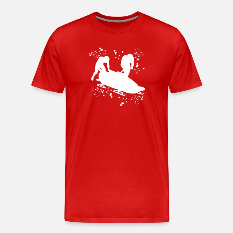 Bobsleigh Bobsleigh à deux - T-shirt bio Premium Homme - rouge