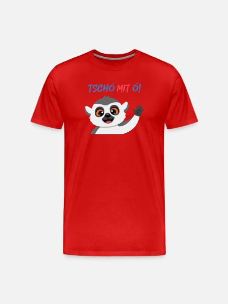 Tschö mit Ö Panda - Männer Premium Bio T-Shirt - Rot