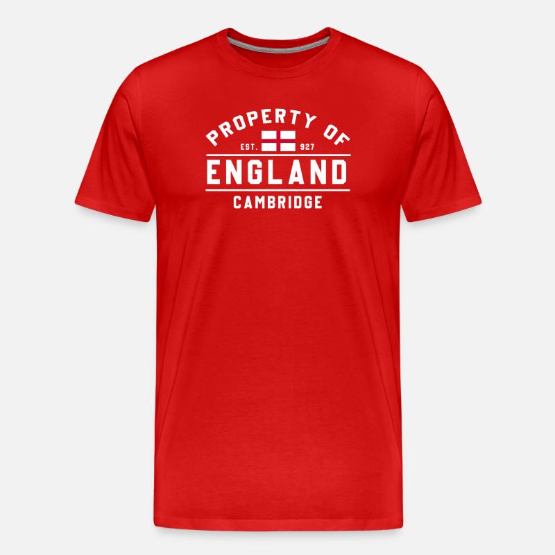 Englands Cambridge-Emblem - Männer Premium Bio T-Shirt - Rot