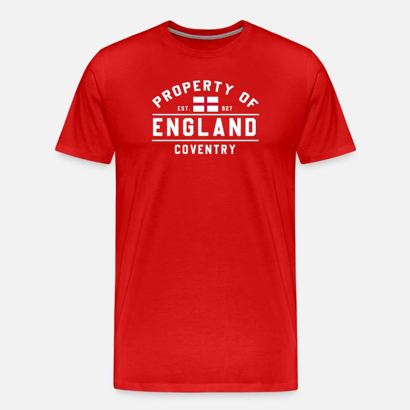 Eigentum von England Coventry - Männer Premium Bio T-Shirt - Rot