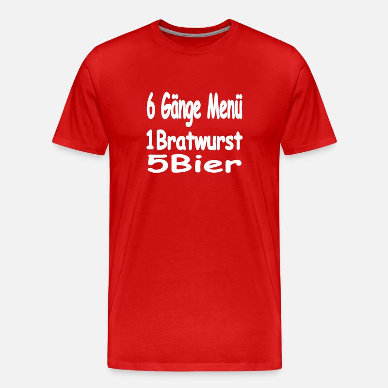 Bier - Männer Premium Bio T-Shirt - Rot