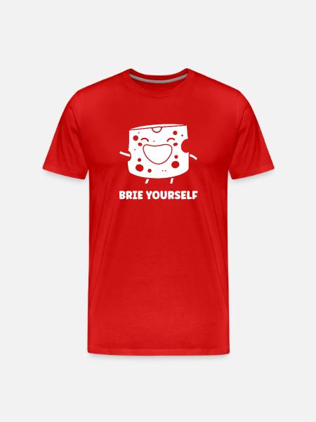 Humor brie cheese - Men's Premium Organic T-Shirt - red