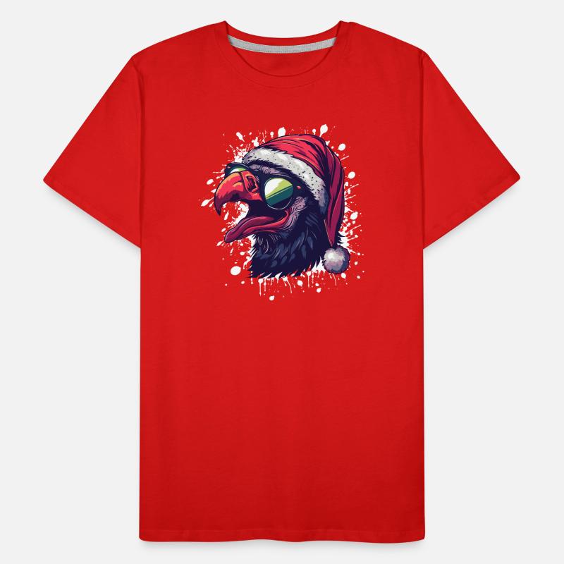 Harpie oiseau Noël drôle d’aigle T-shirt bio Premium Homme