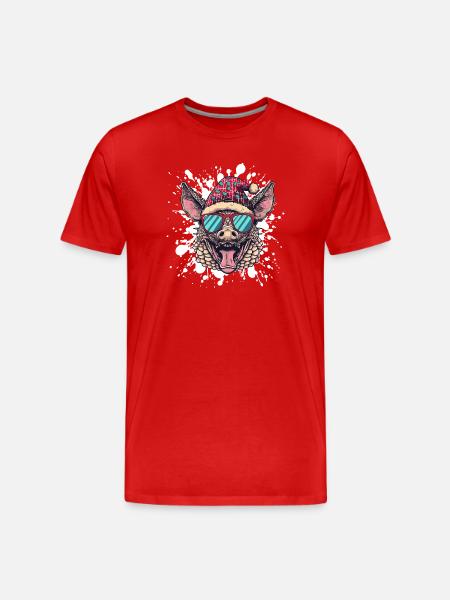 Armadillo Christmas Funny - Men's Premium Organic T-Shirt - red