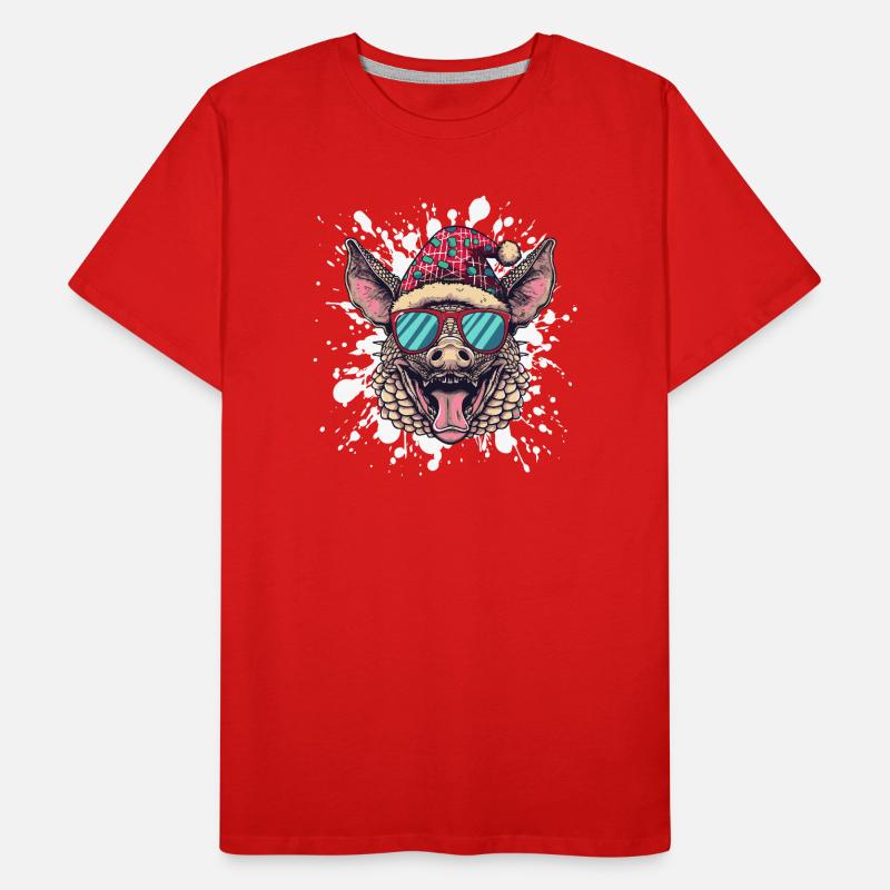 Armadillo Noël Drôle T-shirt bio Premium Homme