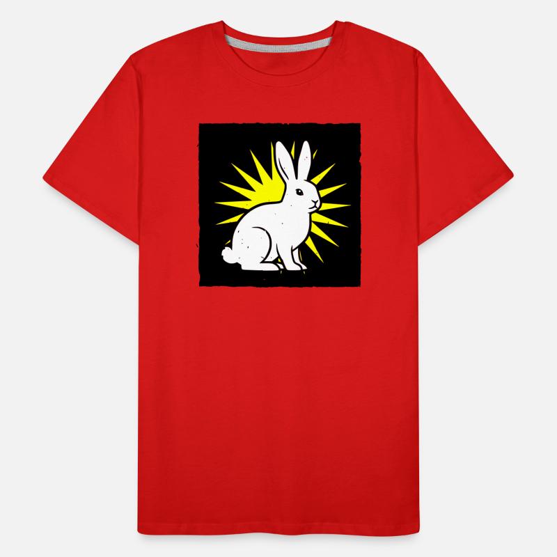 Lapin cool dans le style punk rock et pop art T-shirt bio Premium Homme