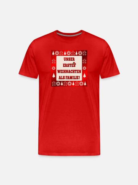 NOËL FAMILLE BÉBÉ - T-shirt bio Premium Homme - rouge