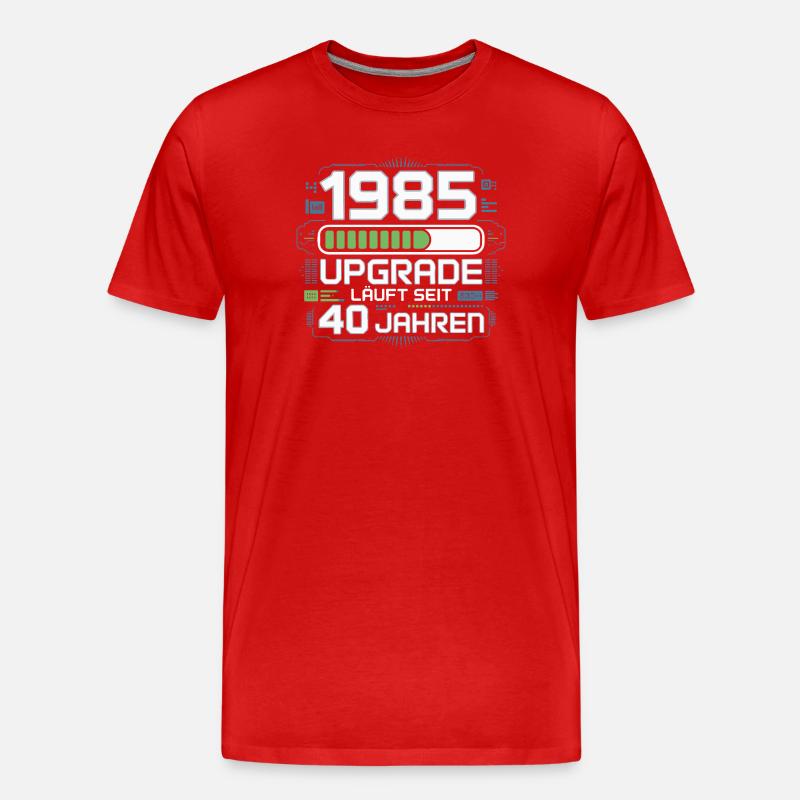 1985 Upgrade Jubiläum - Männer Premium Bio T-Shirt - Rot