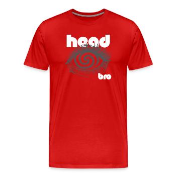 Spiral Eye Psychedelic Enigma - Men's Premium Organic T-Shirt - red - Front - Damien (186cm)