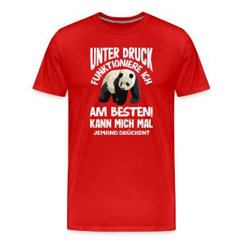 I function best under pressure - Men's Premium Organic T-Shirt - red - Front - Damien (186cm)