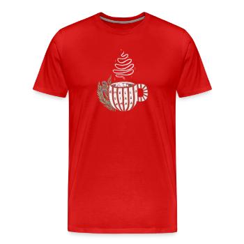 Cinnamon Magic Mug Christmas Scent - Men's Premium Organic T-Shirt - red - Front - Damien (186cm)