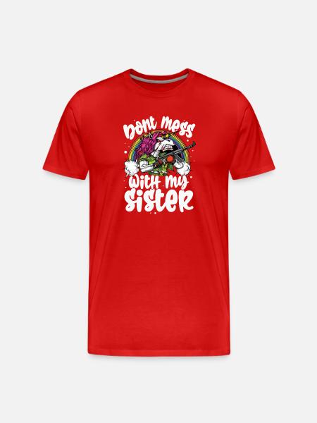 Unicorn Sister - Men's Premium Organic T-Shirt - red