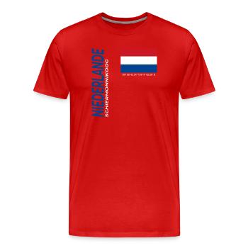 Schiermonnikoog - Männer Premium Bio T-Shirt - Rot - Vorne - Damien (186cm)