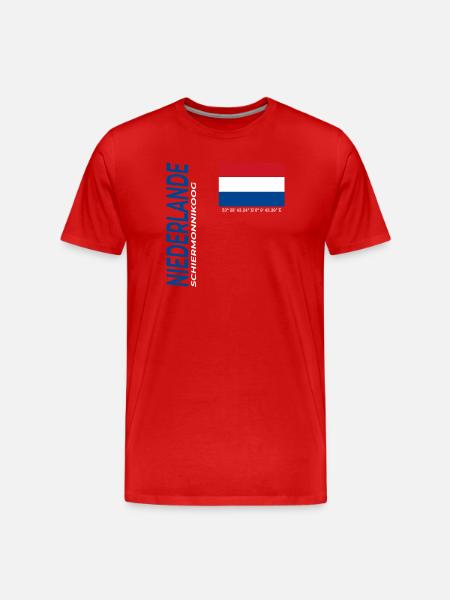 Schiermonnikoog - Männer Premium Bio T-Shirt - Rot