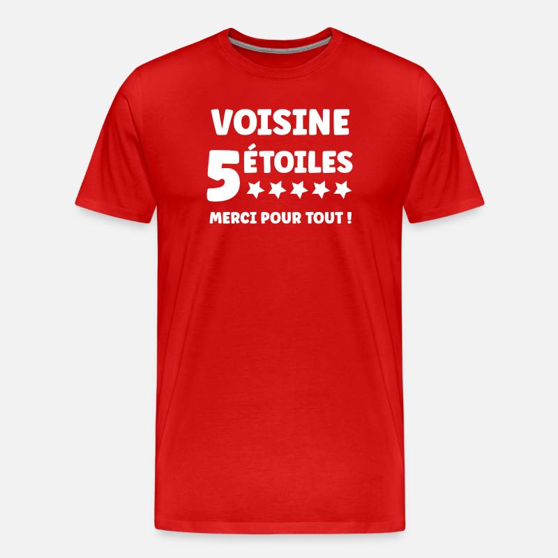 Nachbar - Männer Premium Bio T-Shirt - Rot