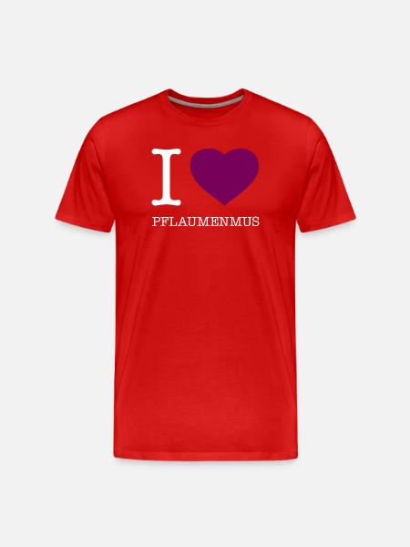 I love plum jam - Men's Premium Organic T-Shirt - red