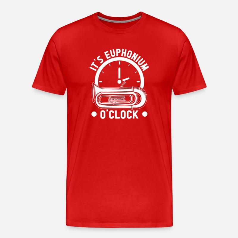 Bariton Player It´s O´Clock Euphonium - Männer Premium Bio T-Shirt - Rot