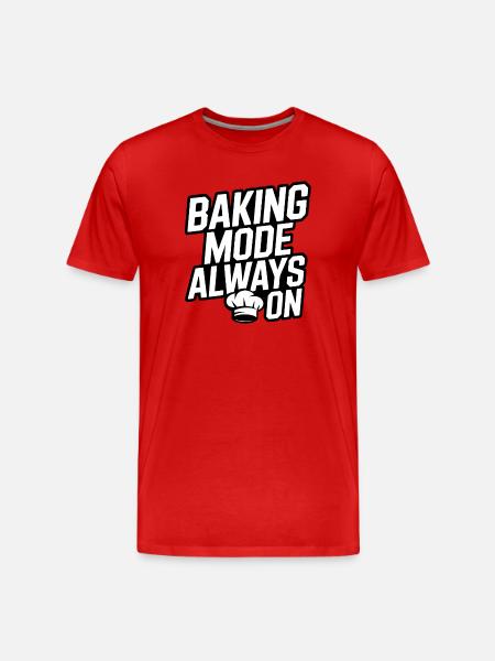 Backenmodus Immer An - Männer Premium Bio T-Shirt - Rot