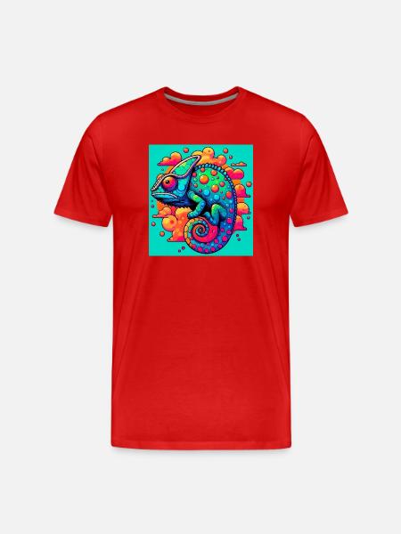 caméléon - T-shirt bio Premium Homme - rouge