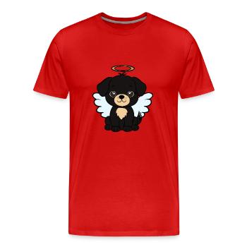 Chien - T-shirt bio Premium Homme - rouge - Devant - Damien (186cm)