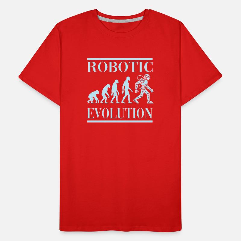 Robot Évolution Progrès Avenir Humain T-shirt bio Premium Homme