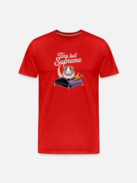 Tiny but Guinea Pig - Men's Premium Organic T-Shirt - red
