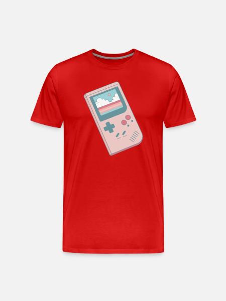Console rétro pastel - T-shirt bio Premium Homme - rouge