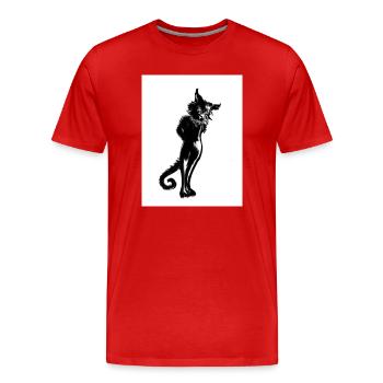 Debout les chats! - T-shirt bio Premium Homme - rouge - Devant - Damien (186cm)