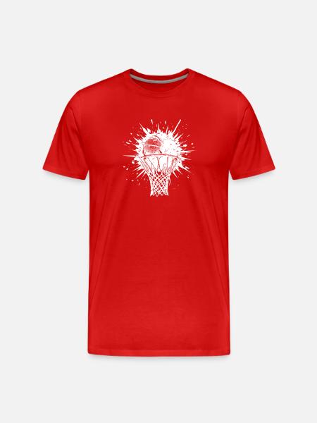 Energetic Basketball Art - Men's Premium Organic T-Shirt - red