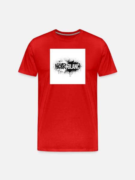 North White Graffiti Flash - Men's Premium Organic T-Shirt - red