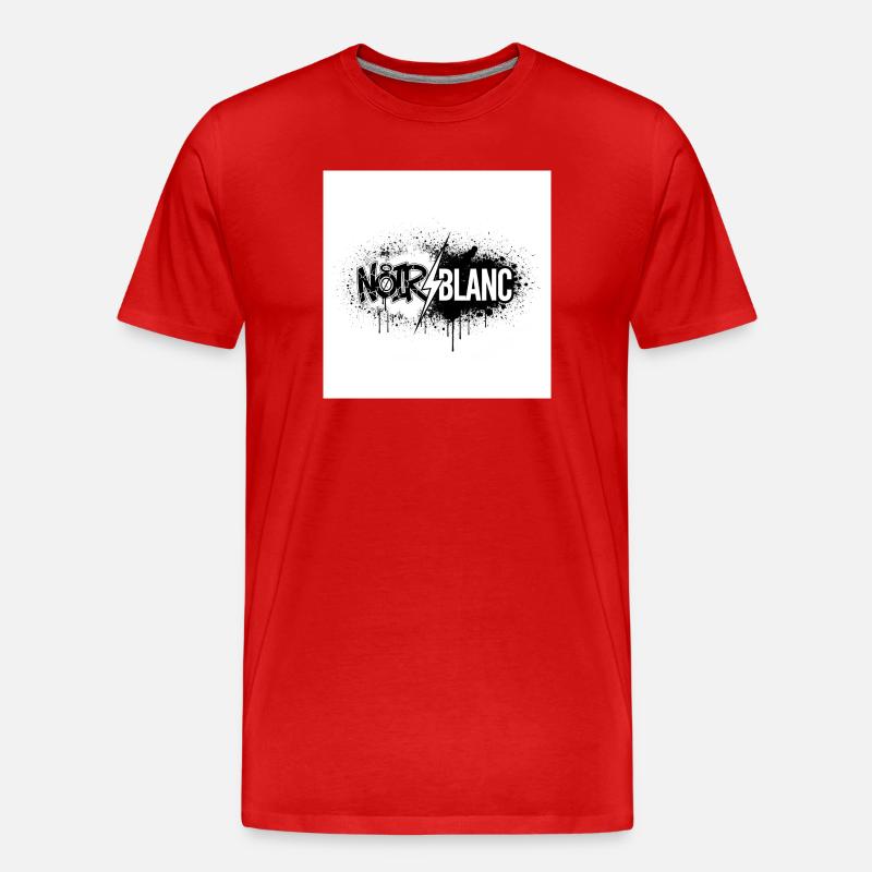 Nord Blanc Graffiti Éclair - T-shirt bio Premium Homme - rouge