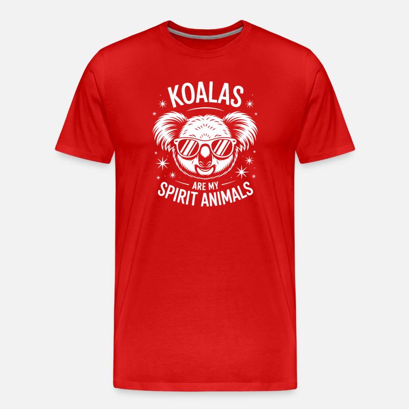 Koala Spruch Koalas Lustiges Koala Geschenk - Männer Premium Bio T-Shirt - Rot