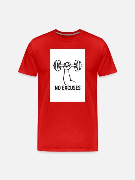 No excuse GYM - Men's Premium Organic T-Shirt - red