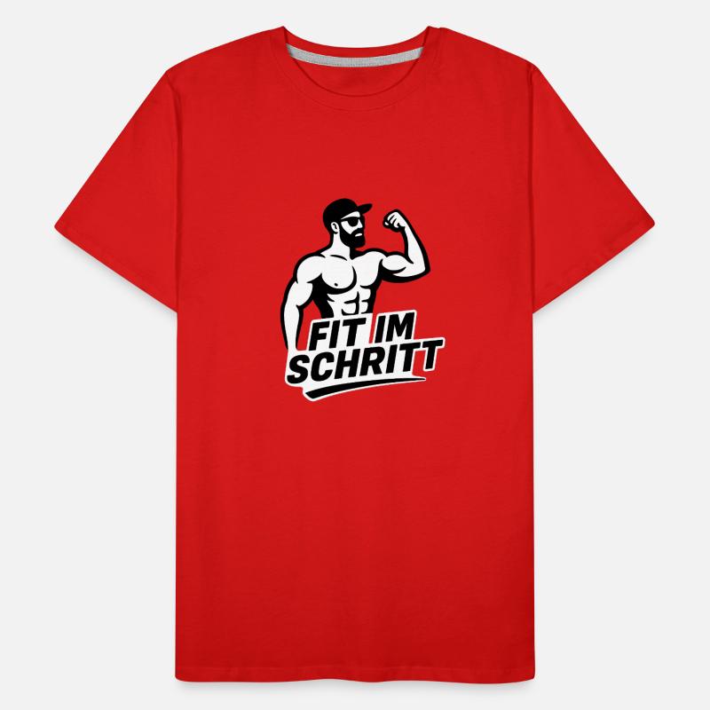ALIMENTÉ PAR LES PROTÉINES ET LA RAGE T-shirt bio Premium Homme